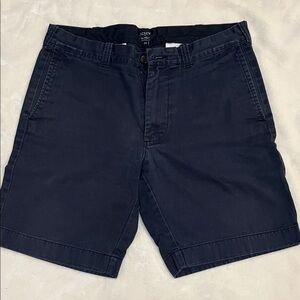 J. Crew Navy Men's Flat Front Shorts 32w